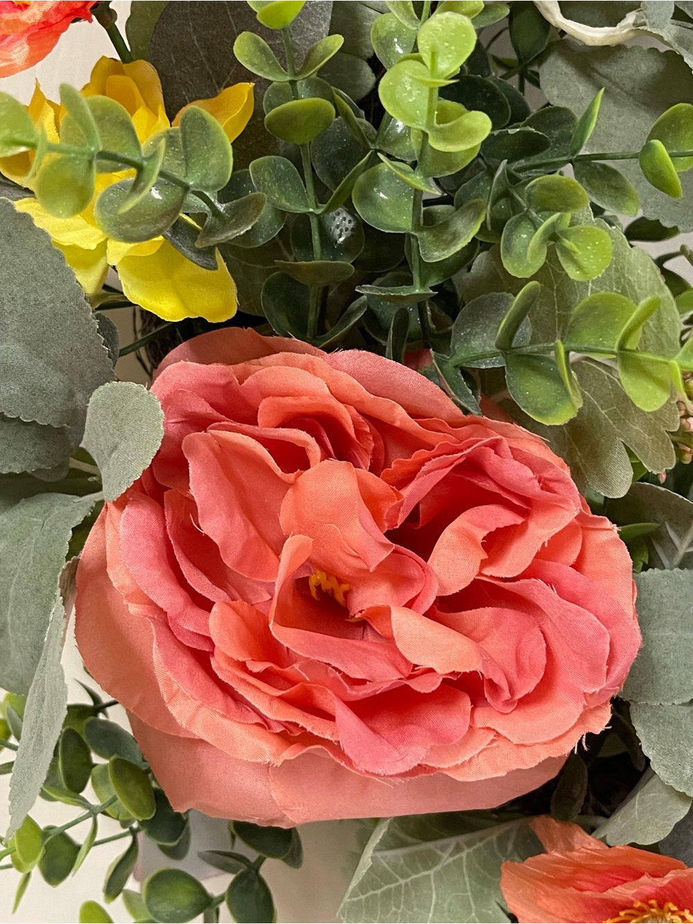 Orange Rose Ranunculus Wreath - Picture 10 of 11